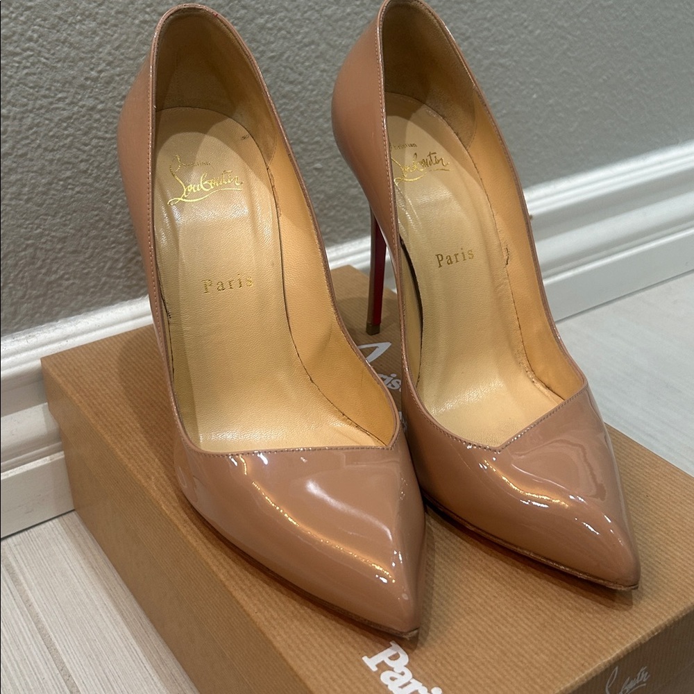 Christian Louboutin Patent Leather Heels - Nude - Picture 5 of 9
